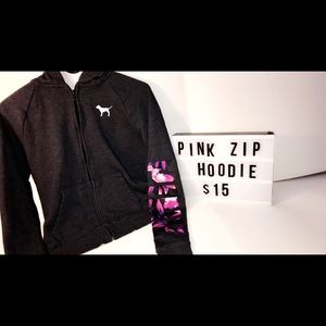 PINK NATION zip up hoodie
